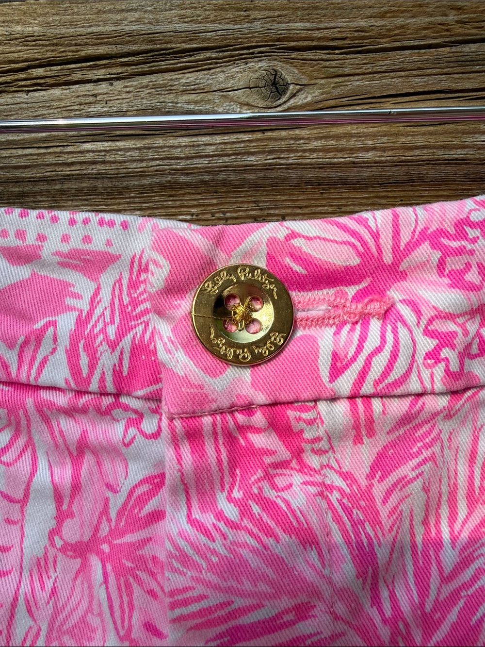 Lilly Pulitzer Buttercup Shorts Pink Blossom Palm Beach Paradise Size 14 - Picture 4 of 6